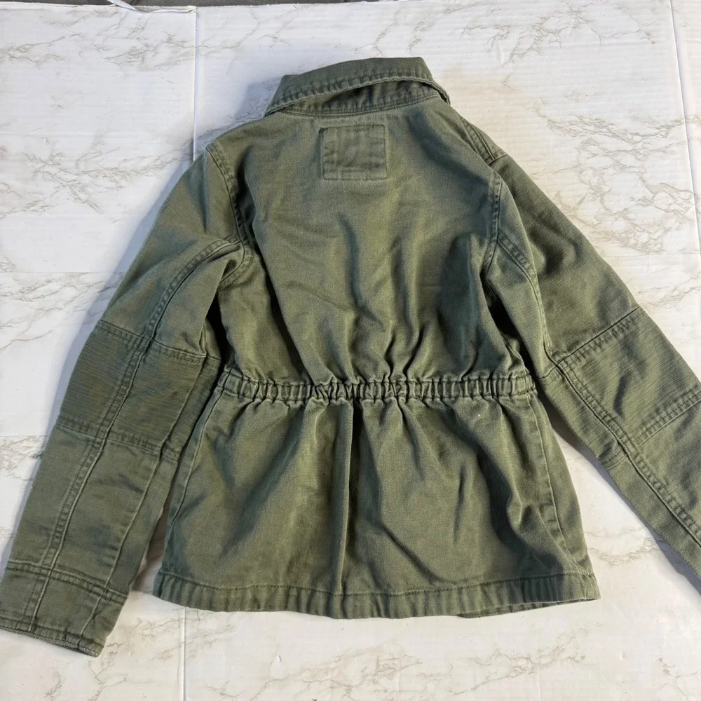 OshKosh B'gosh Kids‎ Girls Varsity Athletics Fox Patch Military Jacket Green 8